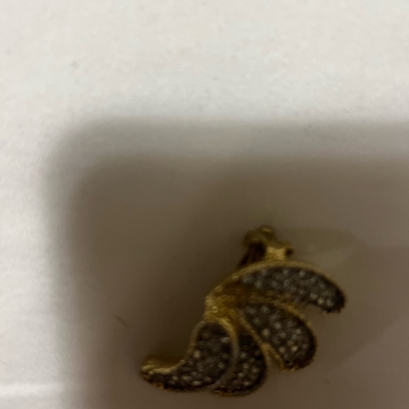 Costume earrings Gold and stone - Picture 3 of 3